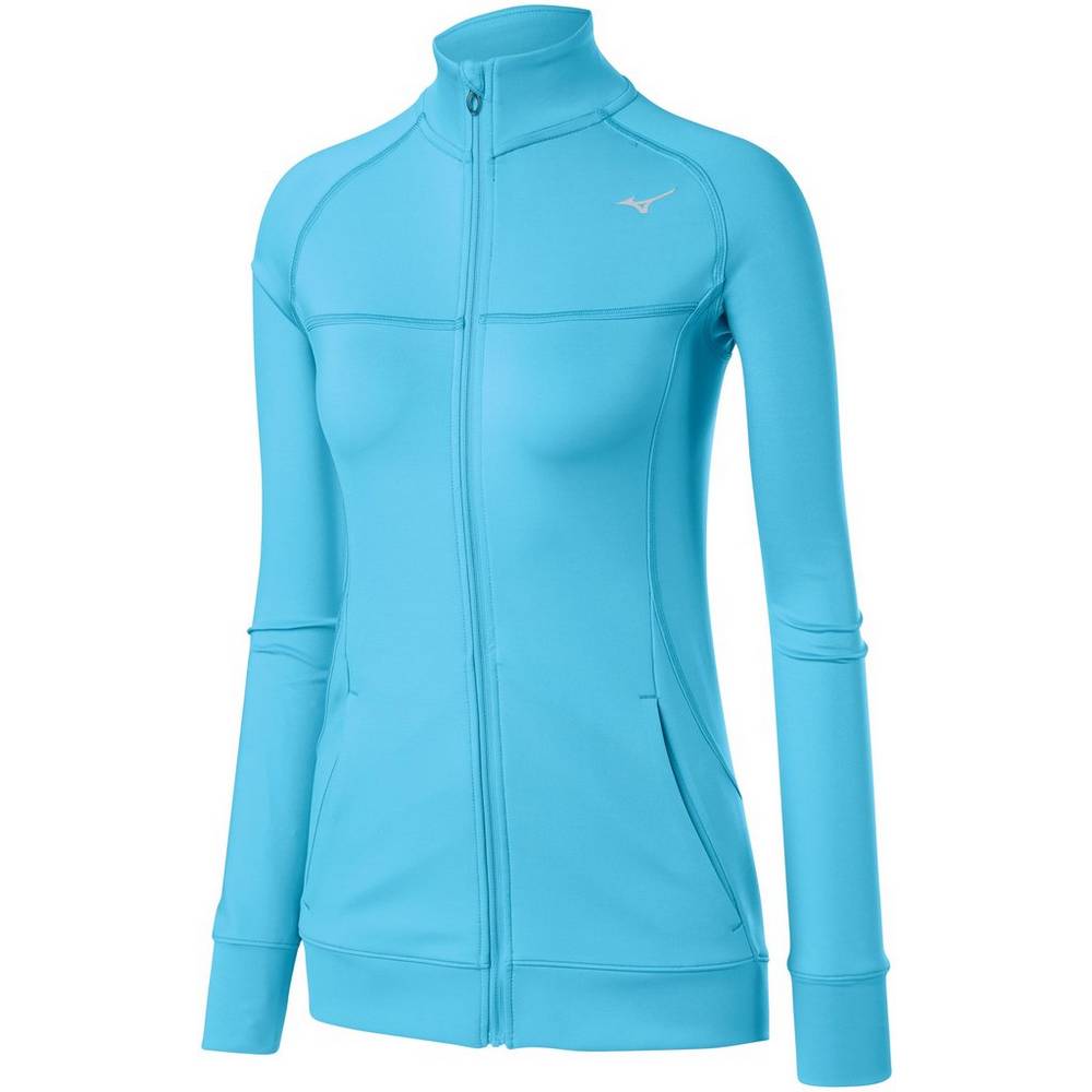 Womens Mizuno Alpha Knit Jacket Blue Turquoise Philippines (VULICJ379)